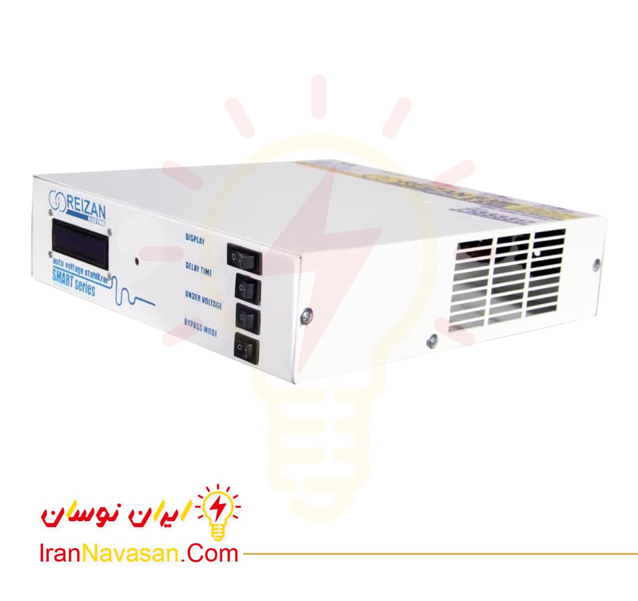 استابلایزر 2500 ولت آمپر ریزان - 10 آمپر - سری پلاگین هوشمند - تک فاز-Stabilizer 2500 VA Rizan - 10 Amps - Smart Plug Series - Single Phase-irannavasan-1